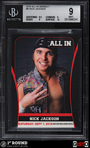 Nick Jackson BGS 9+: 2018 All In Series 1 Young Bucks Gisto POP 1