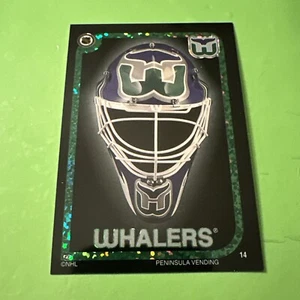 1996 Peninsula Vending Blank Back HARTFORD WHALERS GOALIE MASK SHARP! NHL Hockey - Picture 1 of 1