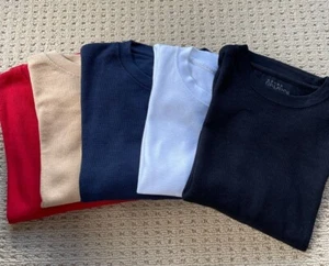 Herren Thermo Langarm Shirts Mittelschwer Uni Rundhals Galaxy Harvic Neu - Bild 1 von 7