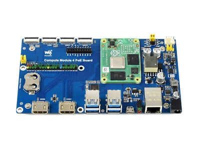 Waveshare Compute Module 4 IO Board POE expansion board for Raspberry Pi CM4 - Image 1 of 4