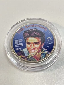 2002 Elvis Presley QUARTER 25th Anniversary Coin in Capsule Tennessee 1796 2002 - Picture 1 of 2