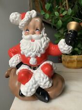 Retro Atlantic Mold Ceramic Smiley Santa Claus Christmas Kitsch