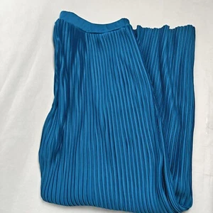 Draper & Damon’s Pleated Pants With Pockets 1XL Stretch Flowy Teal Blue - Picture 1 of 7