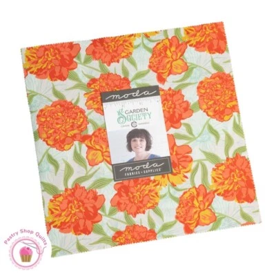 Moda GARDEN SOCIETY Crystal Manning LAYER CAKE 42 10" Squares Quilting Fabric - Image 1 of 4