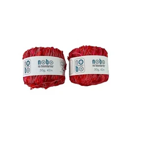 No Boundaries Ribbon Yarn Butterfly #9  Reds 1.8 oz AT443 Lot of 2 - Picture 1 of 6