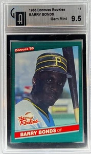 1986 DONRUSS ROOKIES BARRY BONDS GEM MINT 9.5 #11 - Picture 1 of 1