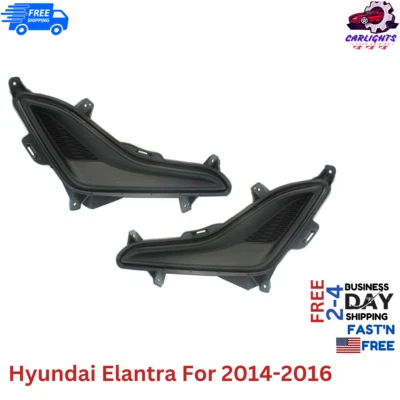 Fits Hyundai Elantra Fog Light Cover For 2014-2016 Front Left & Right Side 2pc - Image 1 of 4