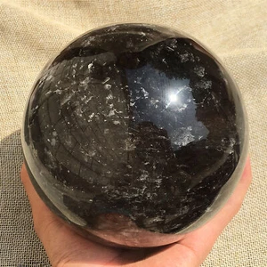 8,27 libbre sfera cristallo quarzo quarzo fumé naturale sfera reiki regalo curativo 130 mm - Foto 1 di 12