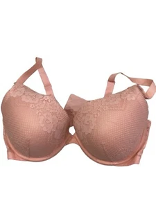 ambrielle bra 42DD Pink lace Plunge Padded Underwired Excellent Condition - Picture 1 of 4