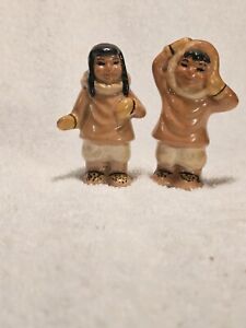 Vintage Eskimos Salt and Pepper Shakers Ceramic Arts Studio