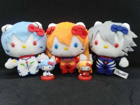 Hello Kitty x Evangelion Rei Ayanami Asuka Langley Kaworu Plush Toys + Figures Cover