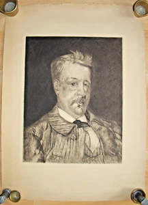 GRABADO Julien Perrey siglo XIX y principios del XX 62,5x45 cm. "Retrato" - Imagen 1 de 4