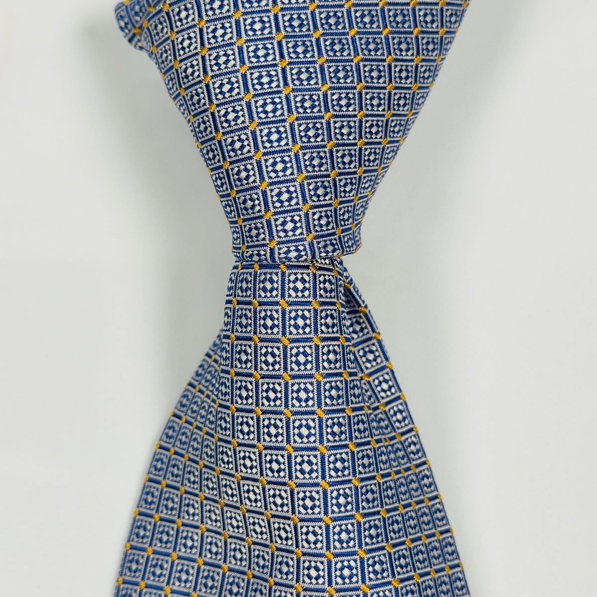 BVLGARI THE SEVEN FOLD TIE ネクタイ ブルー シルク ピクトリアル セブンフォールドタイ 246039 | ブルガリ