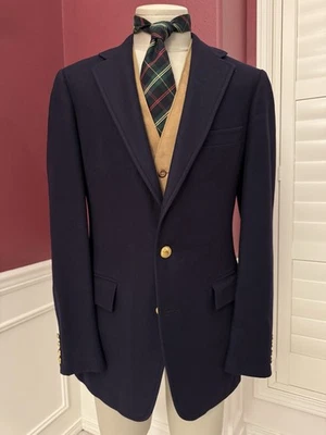 RARE EARLY Polo By Ralph Lauren Doeskin Blazer 40L Pre-76 Union Made 🇺🇸 - Image 1 of 4