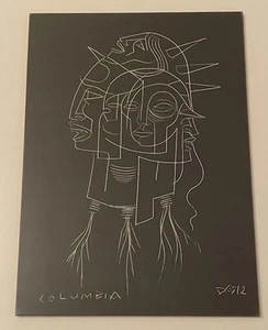 Doze Green Original Zeichnung Columbia signiert Graffiti Straße moderne kubistische Kunst - Bild 1 von 3