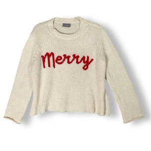 Wooden Ships Merry Pullover Damen M elfenbein Mohair Wollmischung festlich Urlaub kastig - Bild 1 von 12