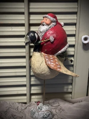 Lori Mitchell Santa's Wild Goose Chase Figure Figurine Adorable - Image 1 of 4