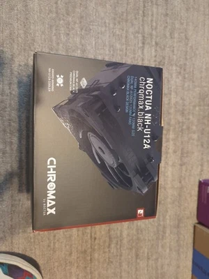 (USED) Noctua NH-U12A chromax.black 2x 120mm Fan Tower CPU Cooler - Image 1 of 3