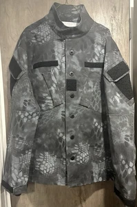 KRYPTEK Mens Black Camo Phenom Jacket Tactical~Large~50% Cotton-50% Nylon - Picture 1 of 6