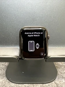 Apple Watch Series 7 45mm GPS LTE Stainless Steel and ceramic Nice! - Photo 1 sur 4
