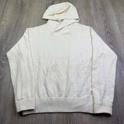 Suéter Pullover Vince Mujer Marfil Tejido Cachemira Cruzado con Capucha Pequeño Foto 1 de 4