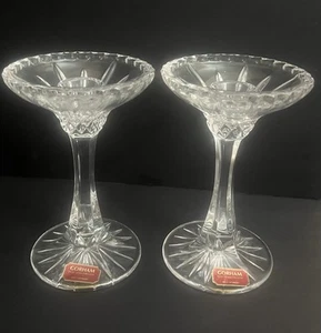 Set di 2 candelabri in cristallo vintage Gorham King Edward - Foto 1 di 6