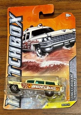 Ambulancia Cadillac Matchbox 1963 (2011) Beach Patrol 1:64 W4833-0910 Foto 1 de 2