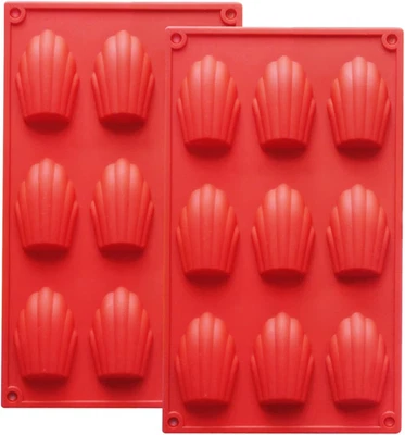 Mini Madeleine Backform Silikon 2 Stück 9 Hohlräume Bärentatzen Kuchenform - Bild 1 von 4