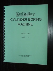Kwik Way Model F Portable Boring Bar Manual - Picture 1 of 1