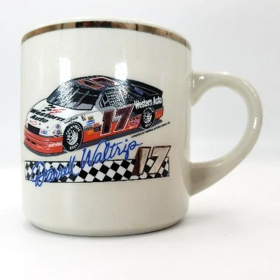 Taza de cerámica Darrell Waltrip NASCAR Western Auto Foto 1 de 4