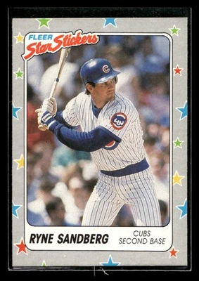 Pegatinas Fleer Star 1988 Ryne Sandberg #80 Chicago Cubs Foto 1 de 2
