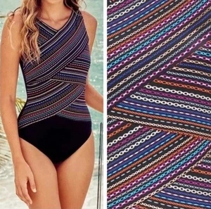 Costume da bagno intero Miraclesuit Shimmer Links Brio 6552453 US 10 NUOVO - Foto 1 di 5