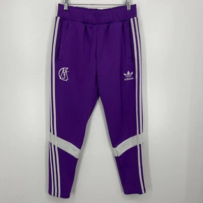 Adidas Real Madrid Sweatpants Men's Size L Purple Futbol Soccer Tapered Logo - Image 1 of 4