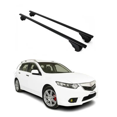 Barras transversales portadoras de techo duraderas para Acura TSX Sport Wagon 2011-2014 negras Foto 1 de 4
