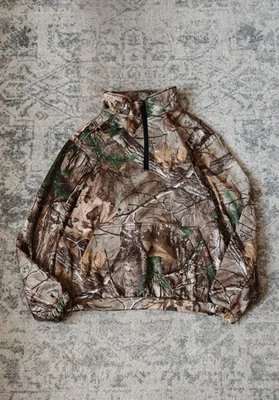 10X Realtree 1/4 Zip Sweatshirt Pullover Medium Outdoors Hunting 100%Polyester  - Image 1 of 4