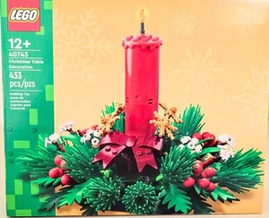 Lego 40743 Christmas Table Decoration 433 pcs Light Up Candle and Wreath - Picture 1 of 6