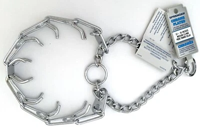 Herm Sprenger Prong Dog Training Collar Chrome Plated Steel 3mm x 16" FREE SHIP - Image 1 of 4