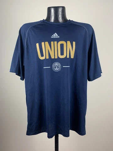 Men's Adidas Philadelphia Union Climalite Performance Short Sleeve Tee NWT M Cover