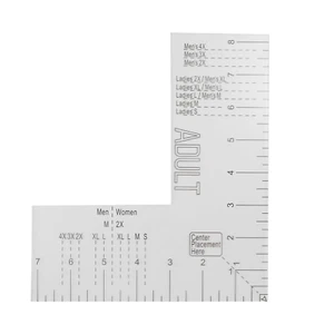 Acrylic Tshirt Ruler Guide for Vinyl Alignment Left Chest Logo Placement Tool T - Picture 1 of 12