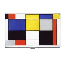 Piet Mondrian Abstract Art Business Credit Bank Card Holder Case Composition