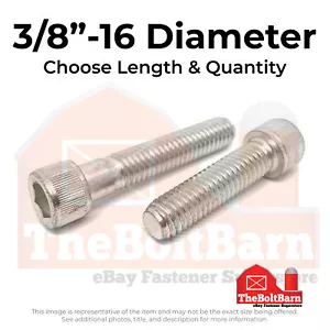 Viti a testa cilindrica in acciaio inox 3/8"-16 316 (scegliere lunghezza e quantità) - Foto 1 di 14