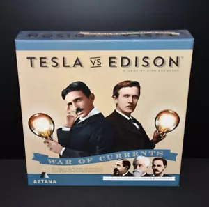 Tesla vs. Edison: War of Currents Board Game + Powering Up Exp + Wood Insert VG+ - Picture 1 of 4