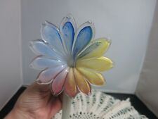 Artisan Blown Glass Flower Figurine Cased Glass