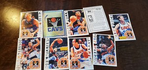 1995-96 PANINI INTERNATIONAL EDITION CAVALIERS TEAM STICKER SET OF 9 PRICE FERRY