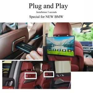 Back Seat TV Screen For BMW X6 2025 Wifi Bluetooth HDMI Android Headrest Monitor - Picture 1 of 7