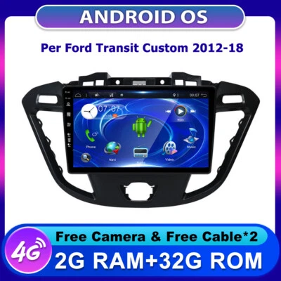 Per Ford Transit Custom 2012-2023 Autoradio CarPlay Android 14 GPS Navi DAB+32GB - Immagine 1 di 4