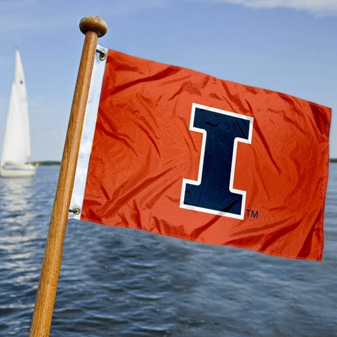 Illinois Fighting Illini Boat Yacht Nautical Flag Cover
