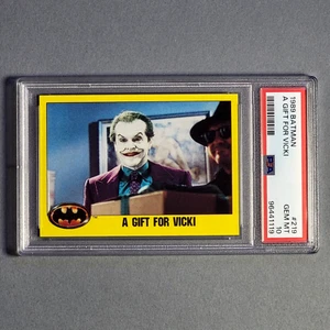 1989 Topps Batman #219 Un regalo per Vicki The Joker Jack Nicholson PSA 10 gemme ottime condizioni - Foto 1 di 2