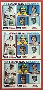 3 tarjetas) 1982 Topps '81 Home Run Leaders béisbol ️Tarjeta #162 casi nueva o mejor - Imagen 1 de 2