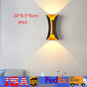 Modern LED Up Down Wall Light Sconce Lamp Fixture Outdoor Indoor Waterproof 12W - Picture 1 of 12